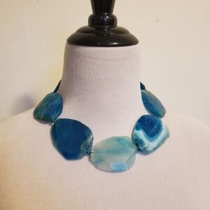 Blue stone necklace